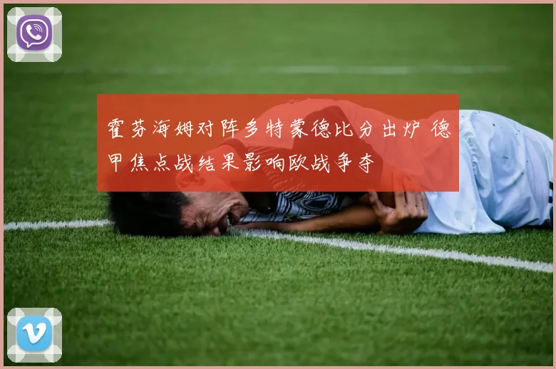 霍芬海姆对阵多特蒙德比分出炉 德甲焦点战结果影响欧战争夺